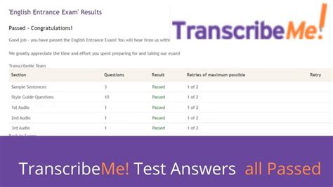 is the transcribeme test hard|Navigating TranscribeMe's English Entrance Exam: A Step.